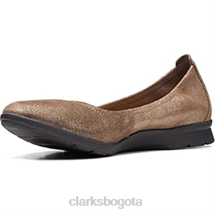Clarks 0DX8L53 bailarinas jenette easy para mujer clarks peltre ante metalizado mujer