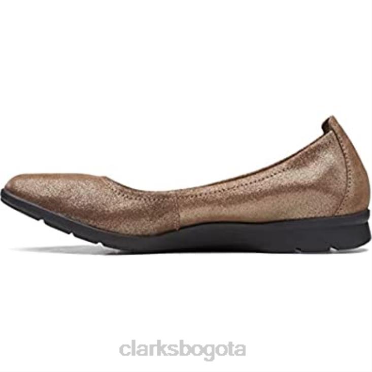 Clarks 0DX8L53 bailarinas jenette easy para mujer clarks peltre ante metalizado mujer