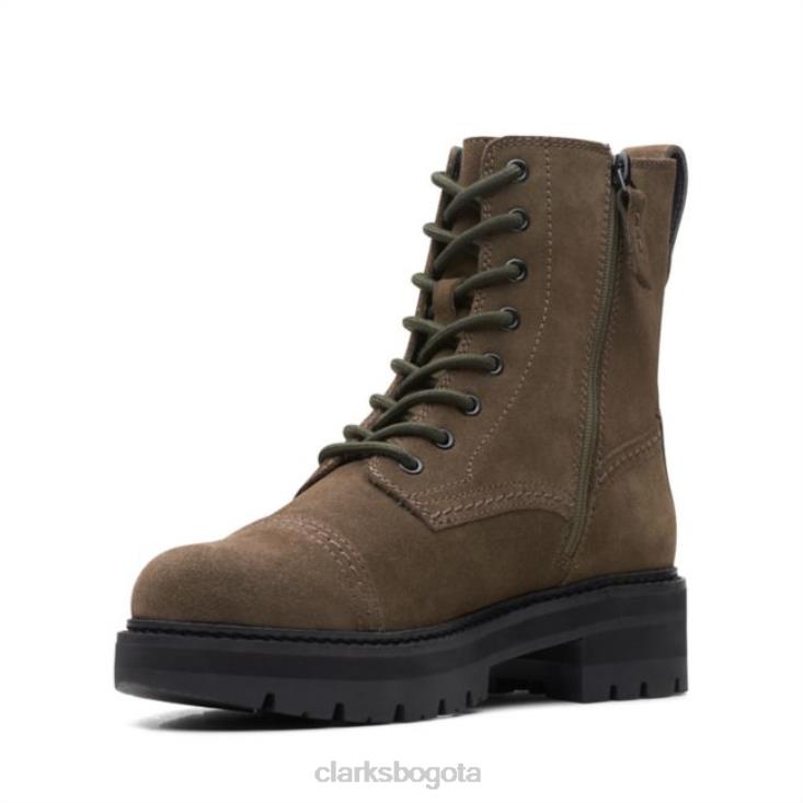 Clarks 0DX8L5303 gorra orianna gamuza oliva oscuro clarks gamuza oliva oscuro unisexo ante oliva oscuro