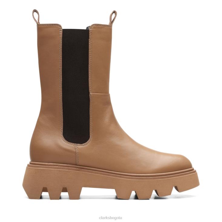 Clarks 0DX8L5304 cuero tostado claro clarks motive 20 top cuero tostado claro mujer cuero tostado claro