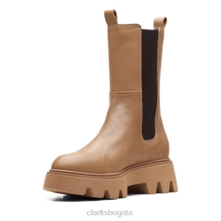 Clarks 0DX8L5304 cuero tostado claro clarks motive 20 top cuero tostado claro mujer cuero tostado claro