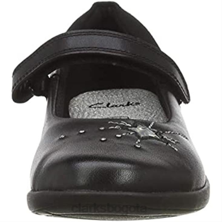Clarks 0DX8L531 sandalias con puntera cerrada para niña clarks etch spark k negro niños cuero negro cuero negro