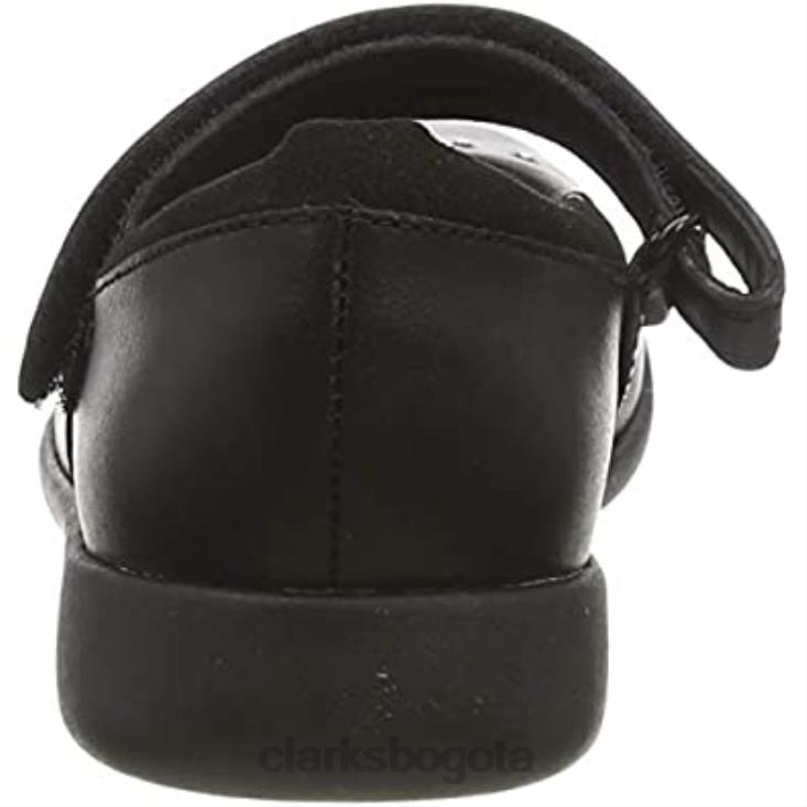 Clarks 0DX8L531 sandalias con puntera cerrada para niña clarks etch spark k negro niños cuero negro cuero negro