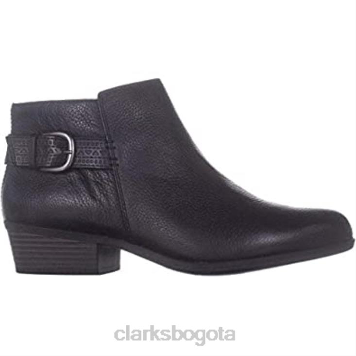 Clarks 0DX8L532 clarks addiy kara de cuero con punta almendra y negro para mujer mujer negro