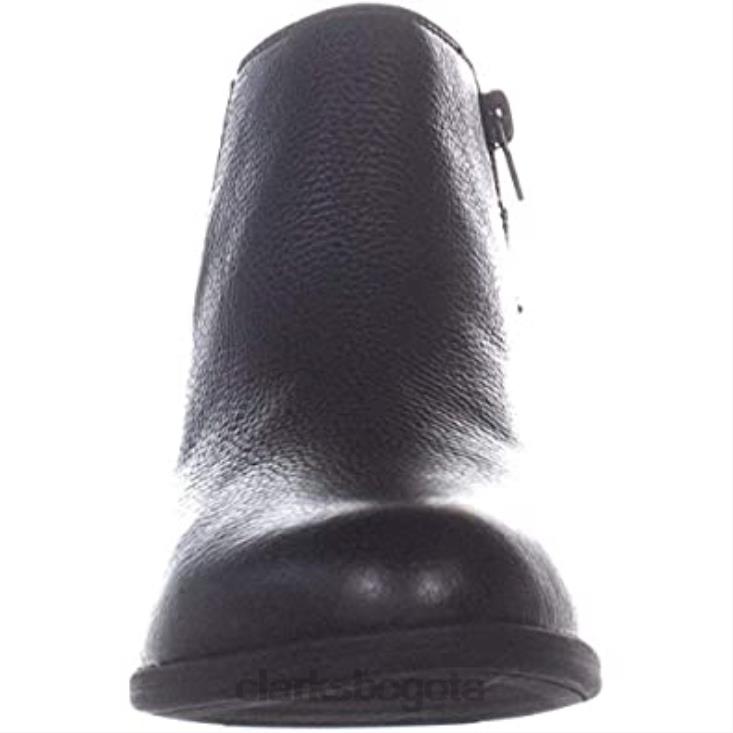 Clarks 0DX8L532 clarks addiy kara de cuero con punta almendra y negro para mujer mujer negro