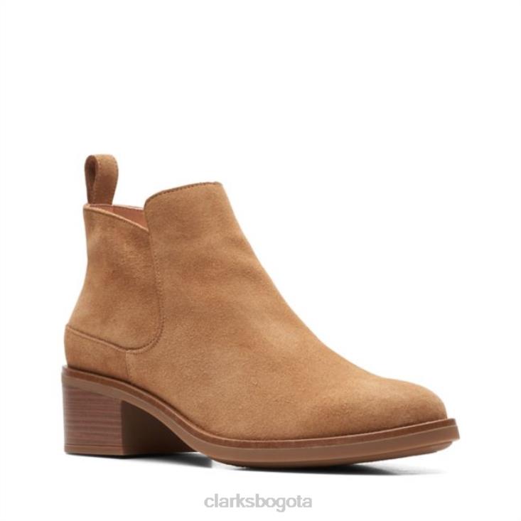 Clarks 0DX8L5331 clarks memi zip ante tostado ante ante tostado mujer gamuza color canela