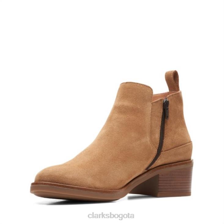 Clarks 0DX8L5331 clarks memi zip ante tostado ante ante tostado mujer gamuza color canela