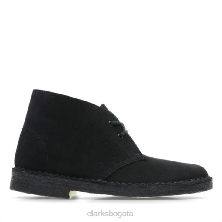 Clarks 0DX8L5338 bota clarks desert ante negro ante negro mujer ante negro
