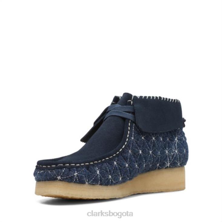 Clarks 0DX8L5339 bota clarks wallabee sashiko azul marino sashiko azul marino unisexo sashiko azul marino