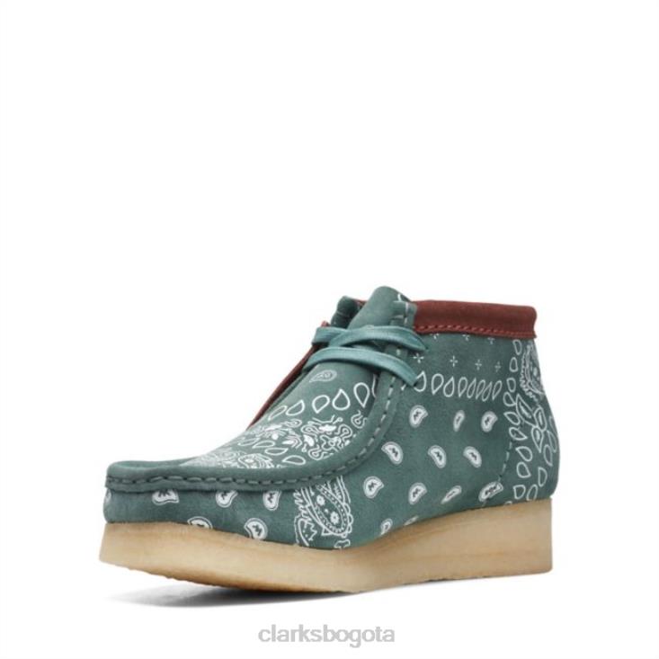 Clarks 0DX8L5347 paisley verde bota clarks wallabee paisley verde unisexo paisley verde