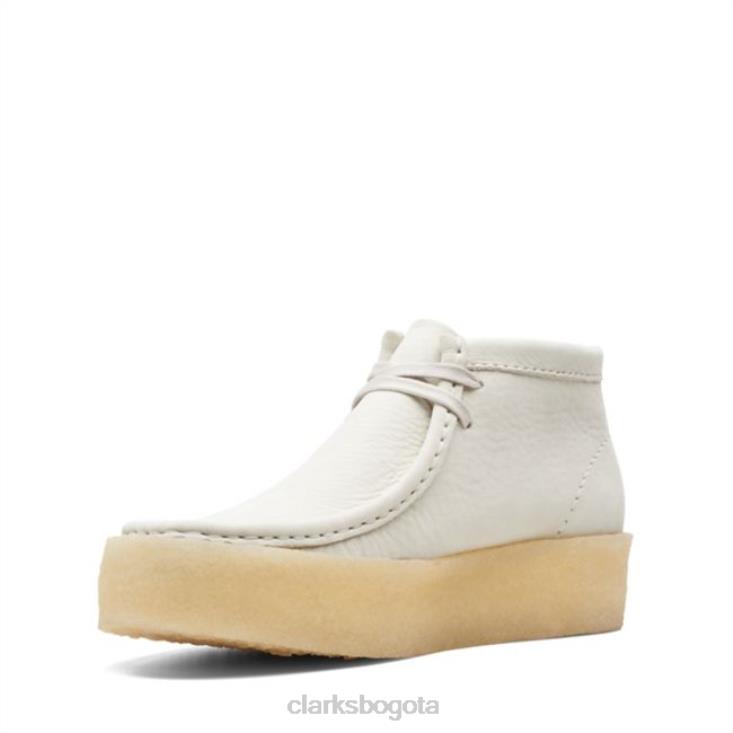 Clarks 0DX8L5348 Bota wallabee de nobuck blanco clarks de nobuck blanco unisexo nubuck blanco