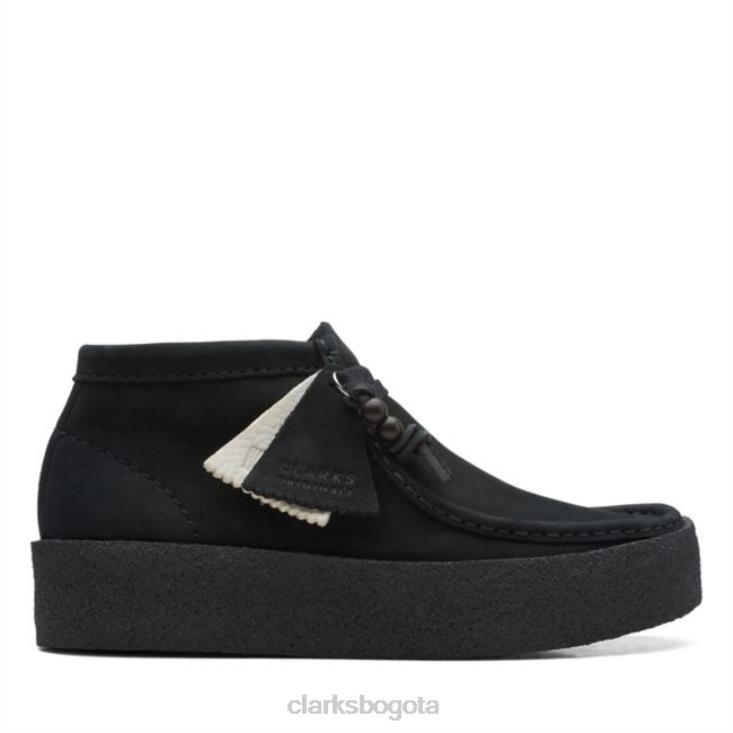 Clarks 0DX8L5349 Bota de copa wallabee de nobuck negro clarks de nobuck negro unisexo nubuck negro