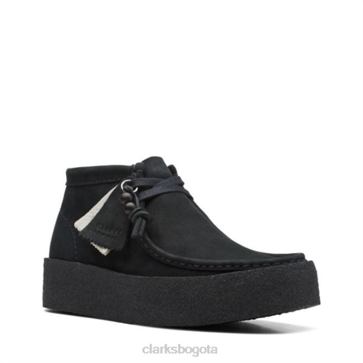 Clarks 0DX8L5349 Bota de copa wallabee de nobuck negro clarks de nobuck negro unisexo nubuck negro