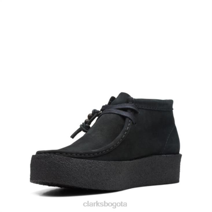 Clarks 0DX8L5349 Bota de copa wallabee de nobuck negro clarks de nobuck negro unisexo nubuck negro