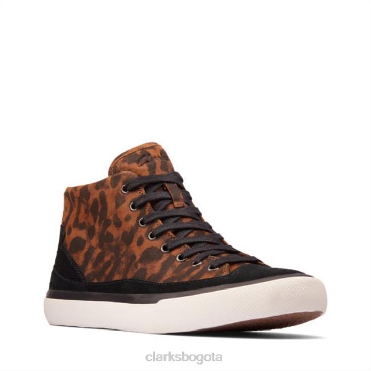 Clarks 0DX8L5352 clarks aceley zip hola ante de leopardo mujer ante de leopardo