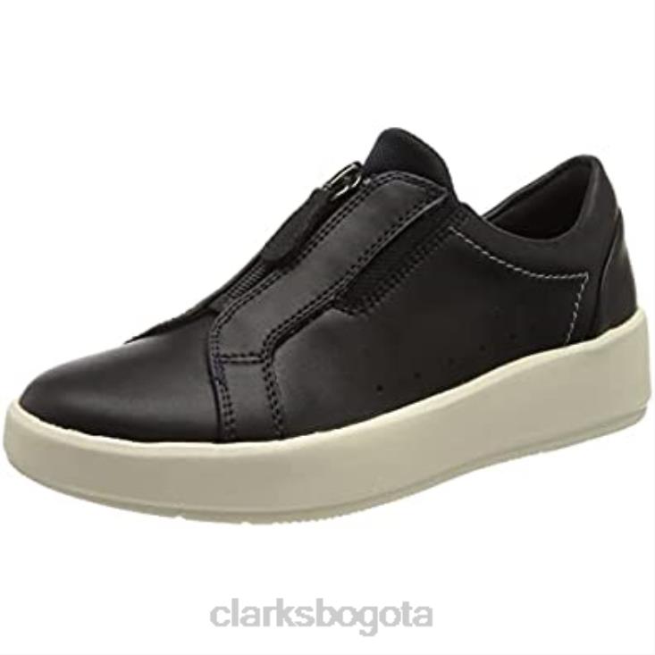 Clarks 0DX8L537 Zapatilla clarks layton rae de cuero azul marino para mujer mujer cuero azul marino