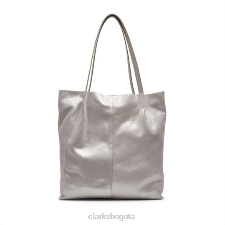 Clarks 0DX8L5381 bolso raelyn gris metalizado gris clarks metalizado unisexo gris metalizado