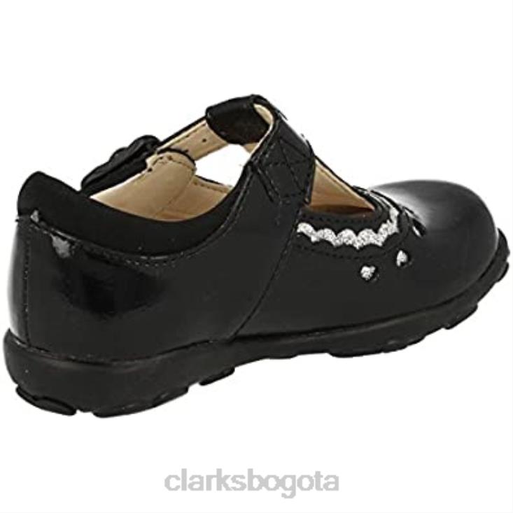 Clarks 0DX8L539 primeros zapatos de niña clarks ella alice charol negro niños charol negro