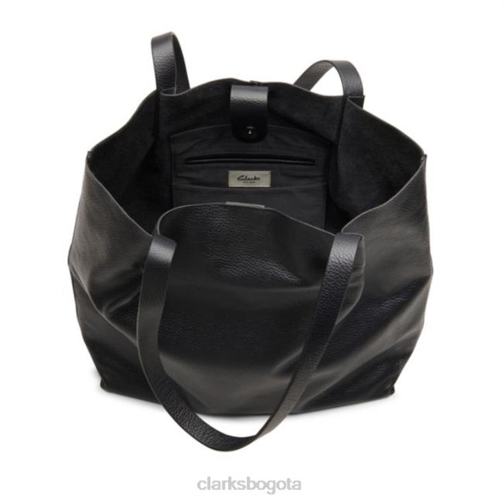 Clarks 0DX8L5401 bolso tote raelyn de cuero negro clarks cuero negro unisexo cuero negro