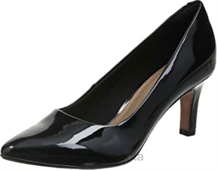 Clarks 0DX8L543 zapato de vestir uniforme illeana tulipán mujer clarks black pat mujer palmadita negra