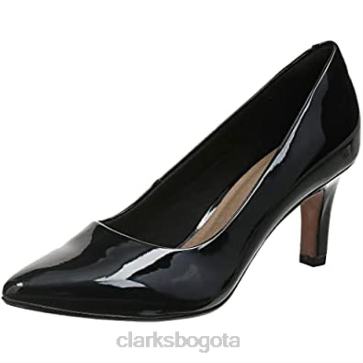 Clarks 0DX8L543 zapato de vestir uniforme illeana tulipán mujer clarks black pat mujer palmadita negra