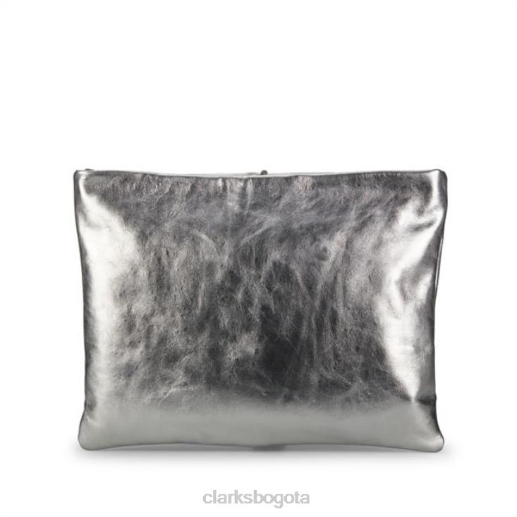 Clarks 0DX8L5434 clarks roslyn luna cuero plateado cuero plateado accesorios cuero plateado