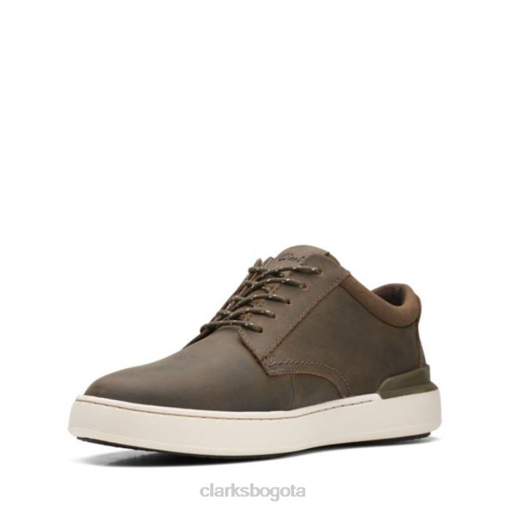 Clarks 0DX8L5437 Court Lite Derby cuero oliva clarks cuero oliva hombres cuero oliva