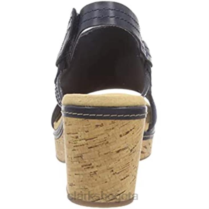 Clarks 0DX8L544 Sandalia clarks giselle sea de ante azul marino para mujer mujer gamuza azul marino