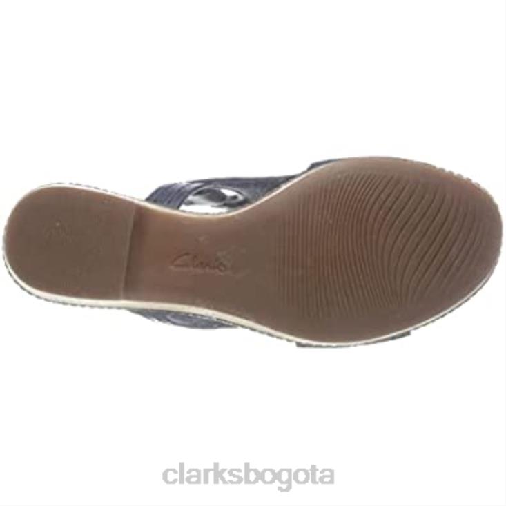 Clarks 0DX8L544 Sandalia clarks giselle sea de ante azul marino para mujer mujer gamuza azul marino