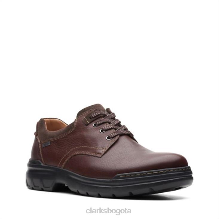 Clarks 0DX8L5467 cuero caoba ny clarks rockie2 lo gtx cuero caoba ny hombres cuero caoba