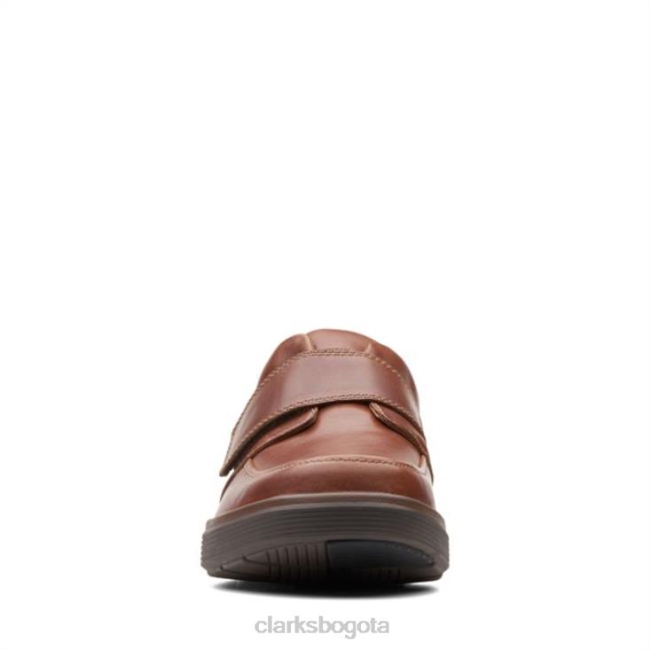 Clarks 0DX8L5471 correa de morada cuero marrón oscuro clarks cuero marrón oscuro hombres cuero bronceado oscuro
