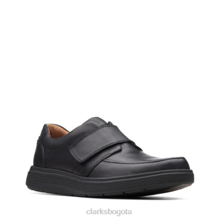 Clarks 0DX8L5475 clarks un abode de cuero negro correa de cuero negro hombres cuero negro