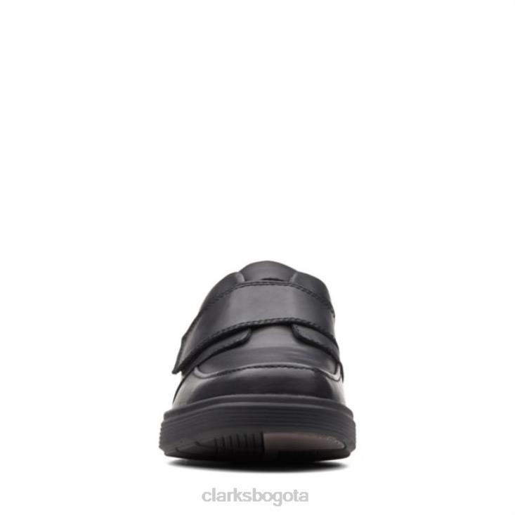 Clarks 0DX8L5475 clarks un abode de cuero negro correa de cuero negro hombres cuero negro