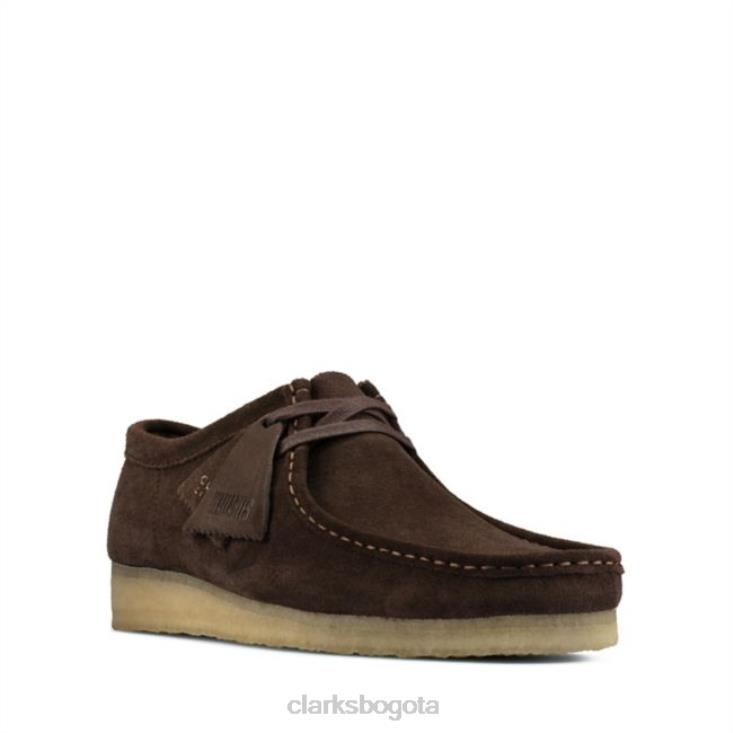 Clarks 0DX8L5491 ante marrón oscuro clarks wallabee ante marrón oscuro hombres gamuza marrón oscuro