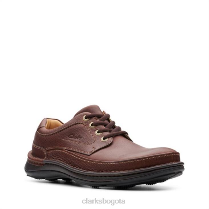 Clarks 0DX8L5492 caoba ny cuero naturaleza tres clarks de cuero caoba ny hombres cuero caoba