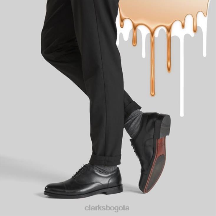 Clarks 0DX8L5497 gorra clarks craftdean de cuero negro cuero negro hombres cuero negro