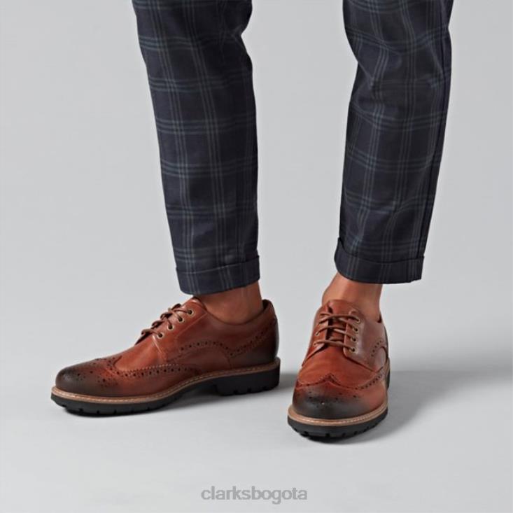 Clarks 0DX8L5499 cuero tostado oscuro clarks batcombe wing cuero tostado oscuro hombres cuero bronceado oscuro