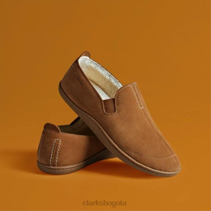 Clarks 0DX8L5503 inicio mocc ante tostado clarks ante tostado hombres gamuza color canela