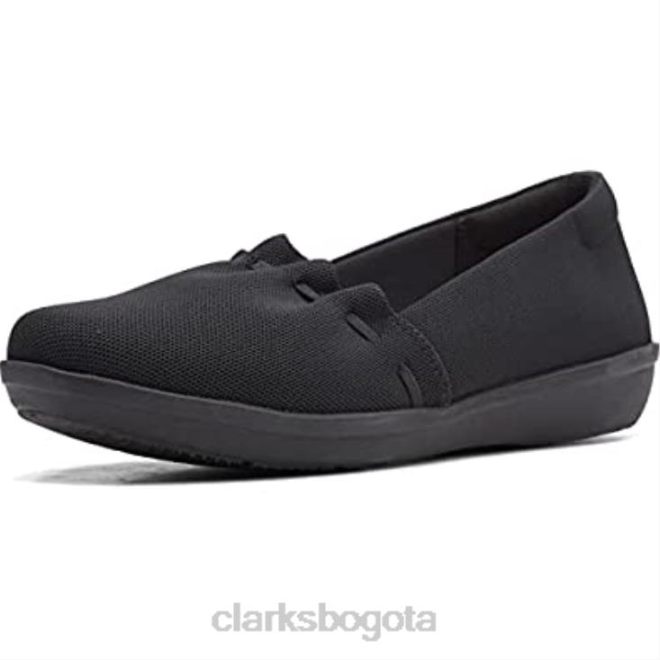 Clarks 0DX8L551 Zapatilla Ayla Shine Mujer Clarks Negro Textil mujer textil negro