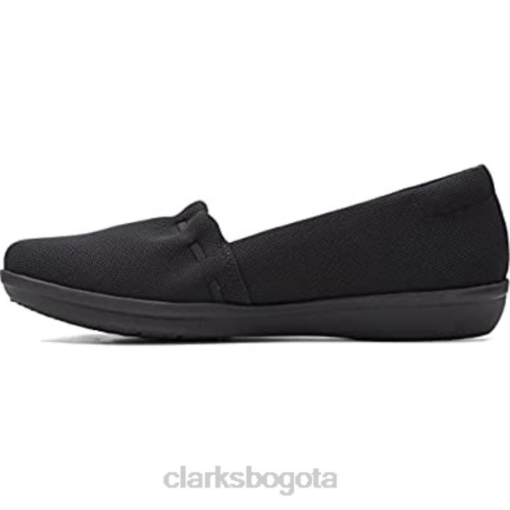 Clarks 0DX8L551 Zapatilla Ayla Shine Mujer Clarks Negro Textil mujer textil negro