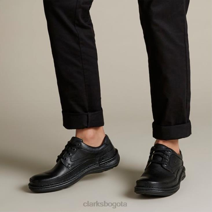Clarks 0DX8L5510 naturaleza tres cuero negro clarks de cuero negro hombres cuero negro