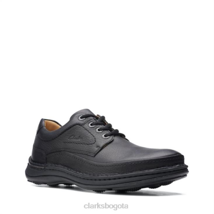 Clarks 0DX8L5510 naturaleza tres cuero negro clarks de cuero negro hombres cuero negro