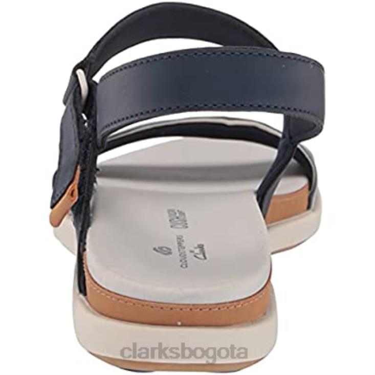 Clarks 0DX8L552 Sandalia clarks eliza mae de tela azul marino para mujer mujer textil azul marino