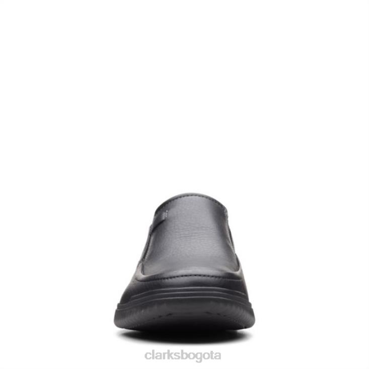 Clarks 0DX8L5524 clarks de cuero negro donaway step de cuero negro hombres cuero negro