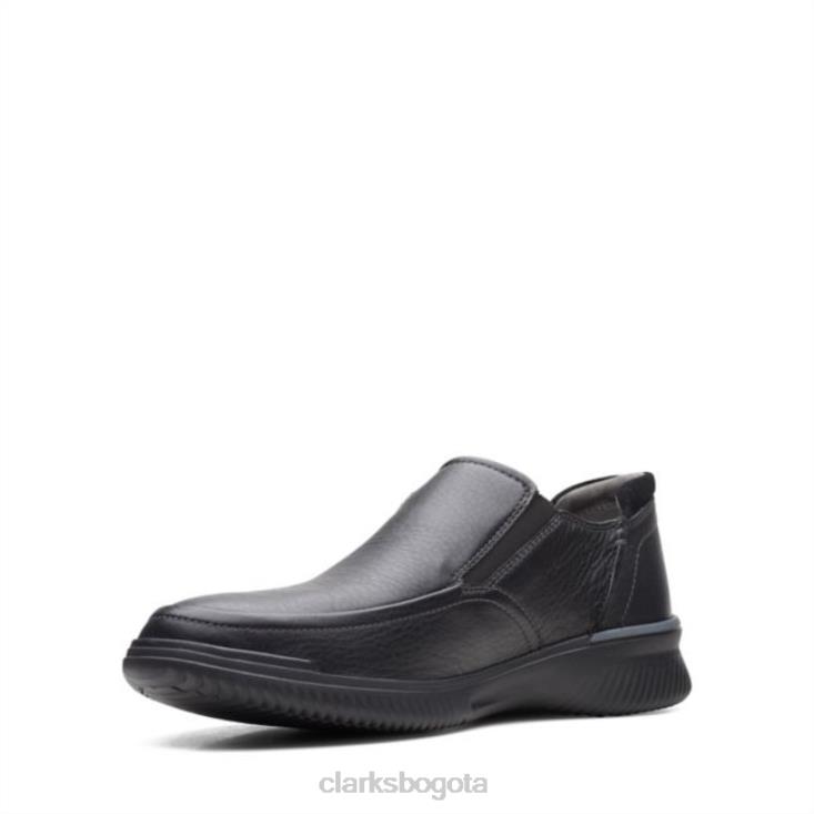 Clarks 0DX8L5524 clarks de cuero negro donaway step de cuero negro hombres cuero negro