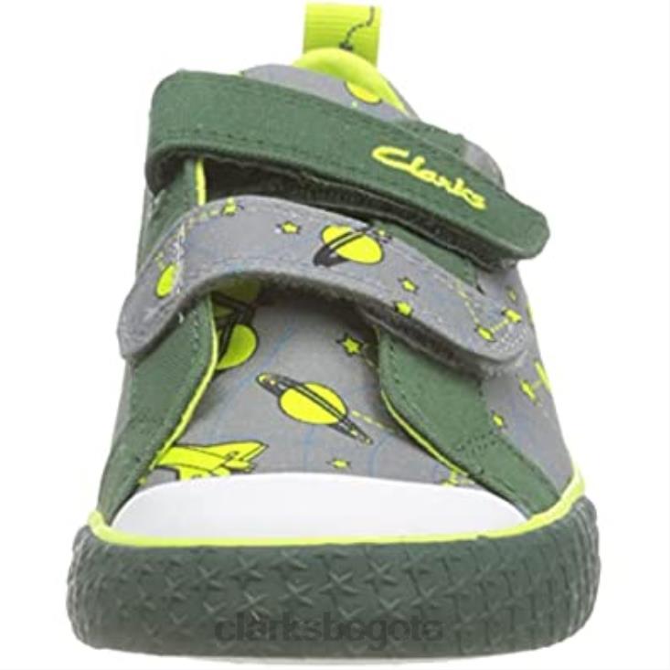 Clarks 0DX8L553 Zapatilla clarks grey interest foxing lo k unisex para niños niños interés gris