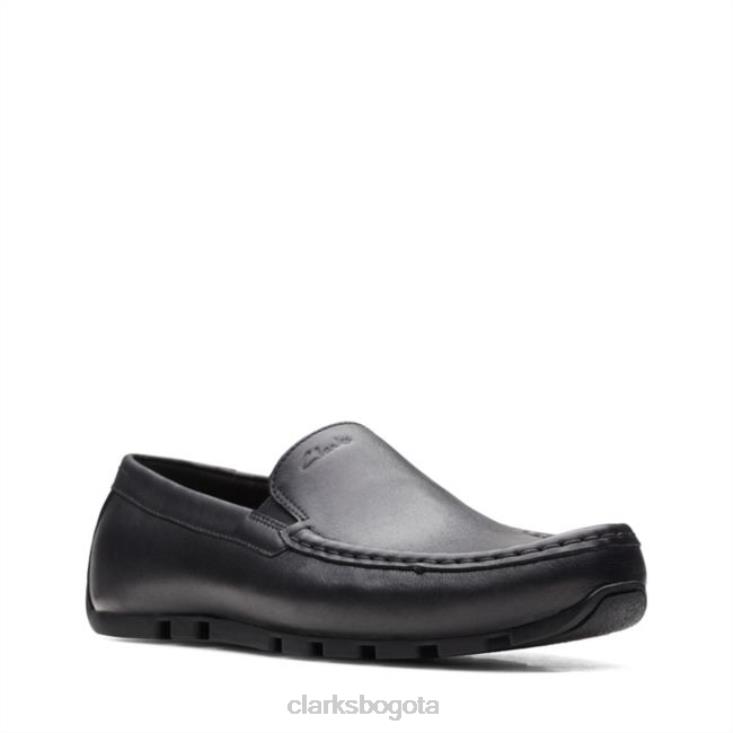 Clarks 0DX8L5533 oswick cuero negro liso clarks cuero negro hombres cuero negro