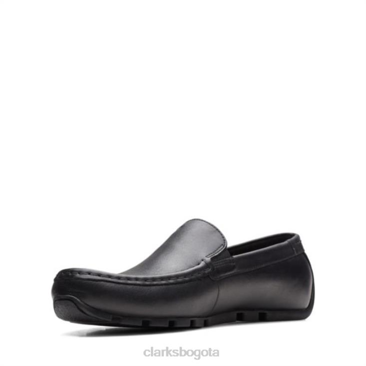 Clarks 0DX8L5533 oswick cuero negro liso clarks cuero negro hombres cuero negro