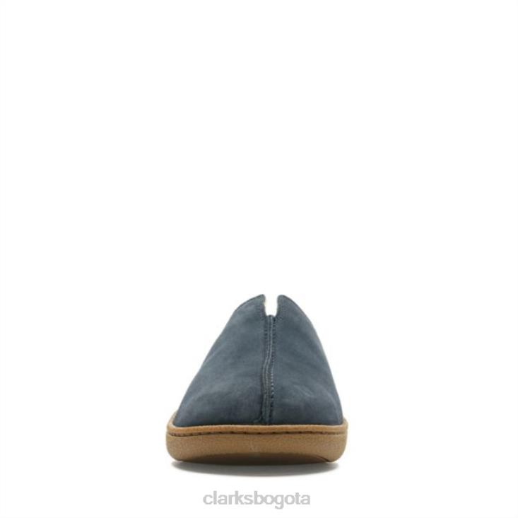 Clarks 0DX8L5535 mule home ante azul marino clarks ante azul marino hombres gamuza azul marino