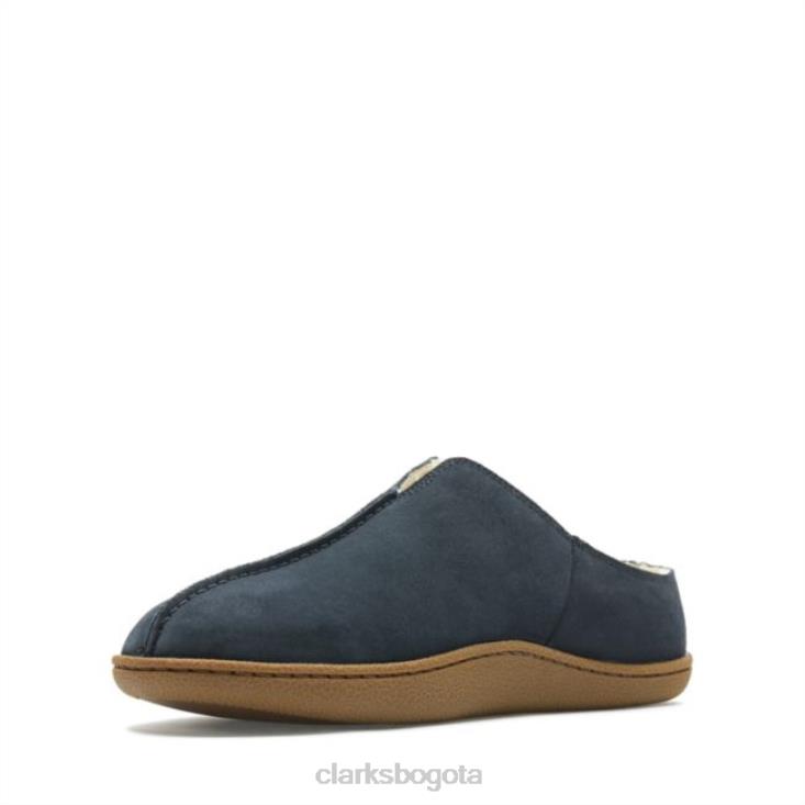 Clarks 0DX8L5535 mule home ante azul marino clarks ante azul marino hombres gamuza azul marino
